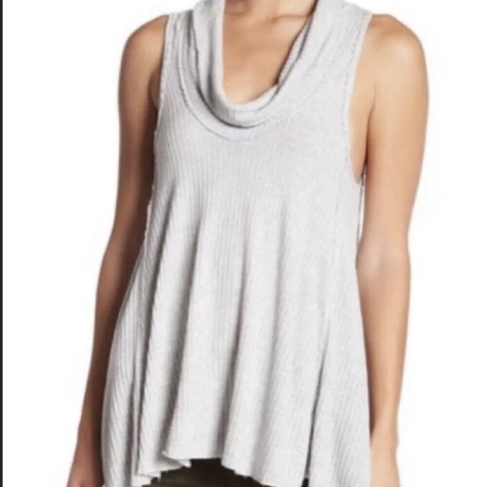 Free people Boho Flowy gray tank top size small